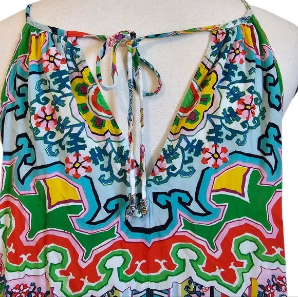 Anthropologie Ella Halter Handkerchief Maxi Dress M/L - Picture 6 of 9